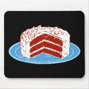 Roter Samt-Kuchen Mousepad