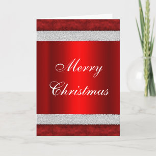 Roter Samt Weihnachten Karte