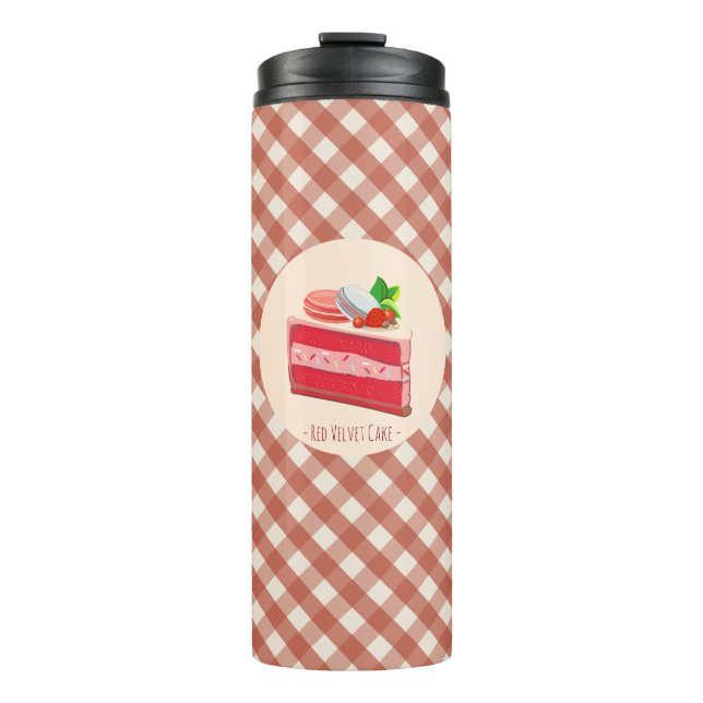 Roter Samtkuchen mit Erdbeer-Frischkäse Thermosbecher (Vorderseite)
