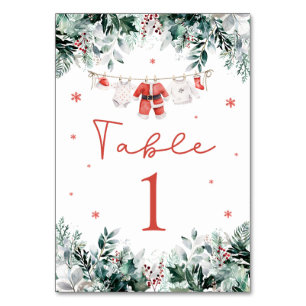 Roter Santa Baby Weihnachts-Babykleidung Baby Show Tischnummer