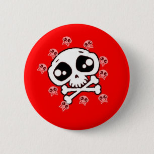 Roter Schädel Button