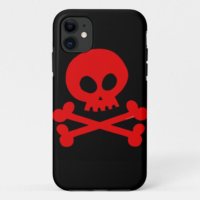 roter Schädel Case-Mate iPhone Hülle (Rückseite)