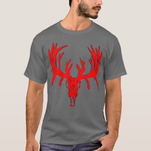 Roter Schädel fertigen besonders an T-Shirt