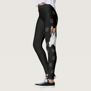 Roter Schecke Französische Bulldogge Süße Cartoon- Leggings