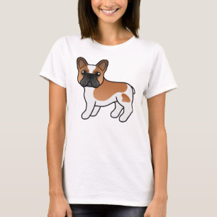 Roter Schecken-Französische-Bulldogge-Hund niedlic T-Shirt