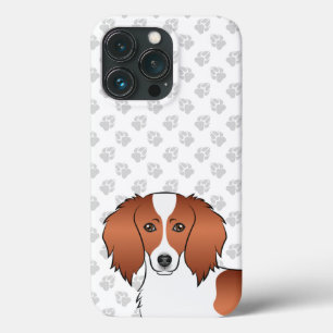 Roter Schecken Langhaar Dachshund Cartoon Hundekop Case-Mate iPhone Hülle