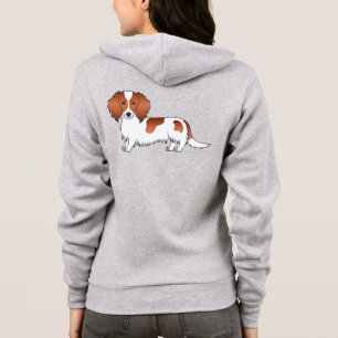 Roter Schecken Langhaar Dachshund Süßer Cartoon-Hu Hoodie