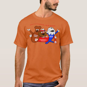 Roter Scheunen-Hähnchen Hungriger Hamburger Großer T-Shirt