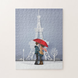 Roter Schirm in Paris - Valentines