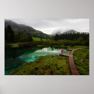 Roter Schirmsee Poster