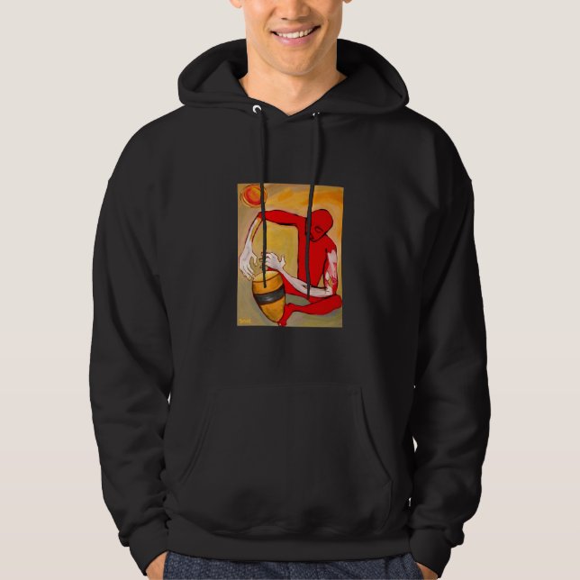 roter Schlagzeuger Hoodie (Vorderseite)