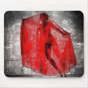 Roter Schleier Mousepad