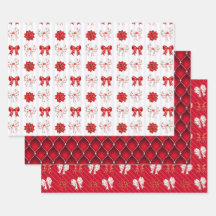 Roter Schleifen- und Geschenkbox-Weihnachts-Pepper