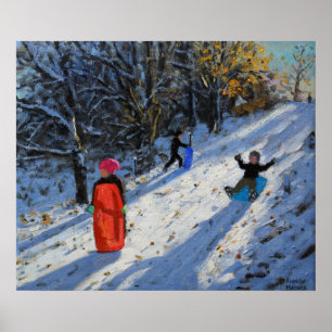 Roter Schlitten Allestree Park Derby. 2014 Poster