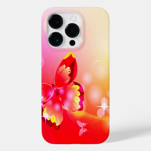Roter Schmetterling Case-Mate iPhone 14 Pro Hülle (Rückseite)