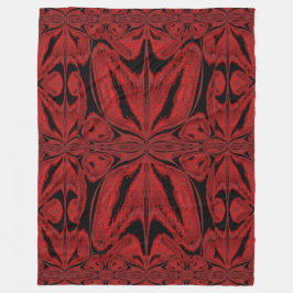 Roter Schmetterling Fleecedecke