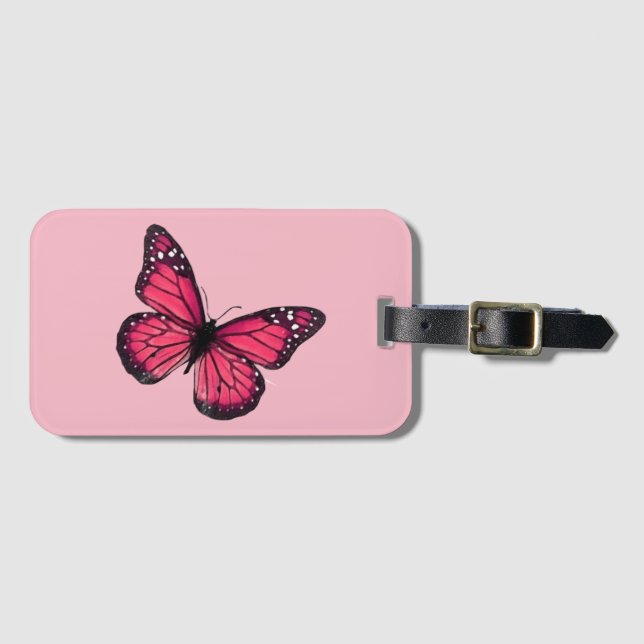 Roter Schmetterling Gepäckanhänger (Vorderseite (Horizontal))