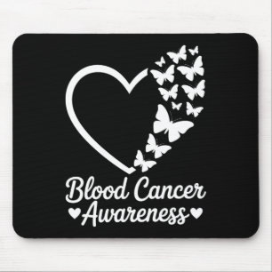 Roter Schmetterling Herz Blut Krebsbewusstseinsmon Mousepad