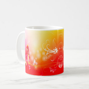 Roter Schmetterling Kaffeetasse