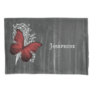 Roter Schmetterling Personalisiert Pillowcase Kissenbezug