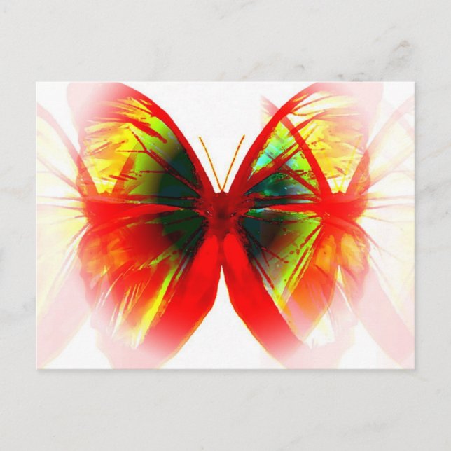 Roter Schmetterling Postkarte (Vorderseite)
