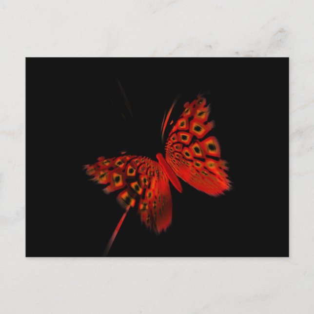 Roter Schmetterling Postkarte (Vorderseite)