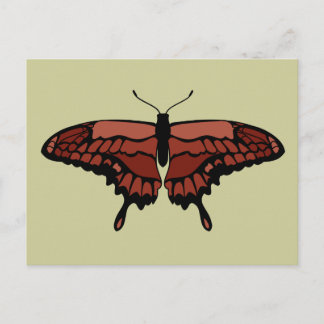Roter Schmetterling Postkarte