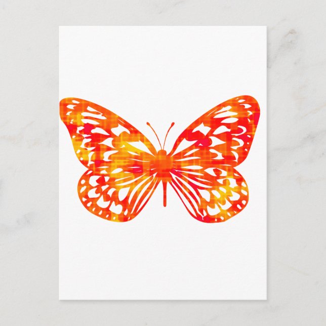 Roter Schmetterling Postkarte (Vorderseite)