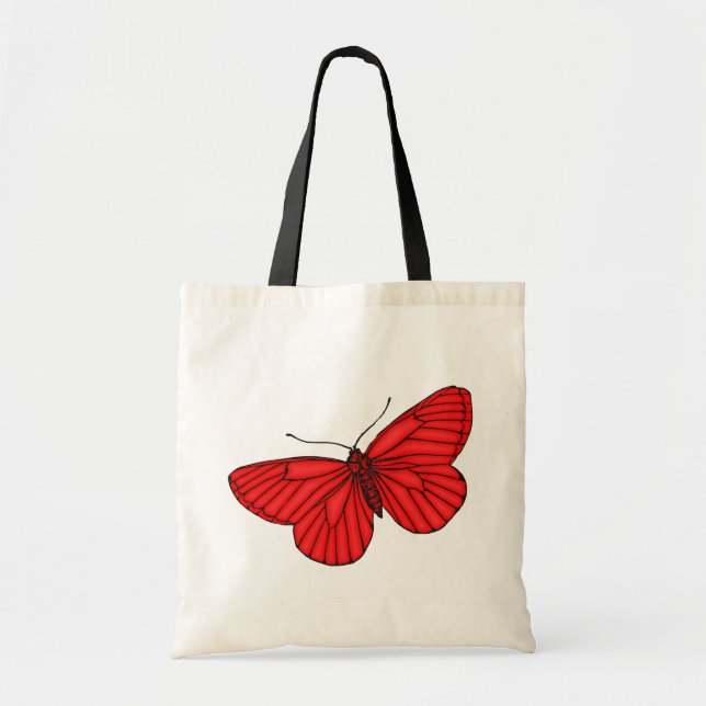 Roter Schmetterling Tragetasche (Vorne)
