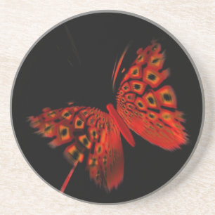 Roter Schmetterling Untersetzer