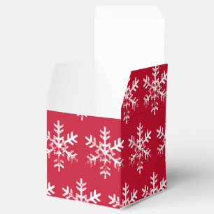 Roter Schneeflocken Rustikale Weihnachten Geschenkschachtel