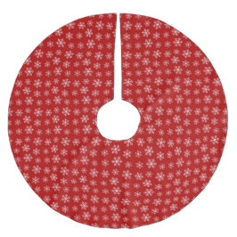 Roter Schneeflockenrock Polyester Weihnachtsbaumdecke