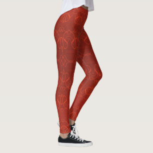 roter Schnitt Leggings