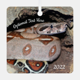 Roter Schwanz Boa Constrictor Snake Ornament Aus Metall