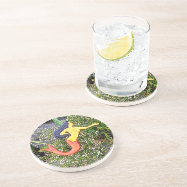 Roter Schwanz Getränkeuntersetzer (Seite)