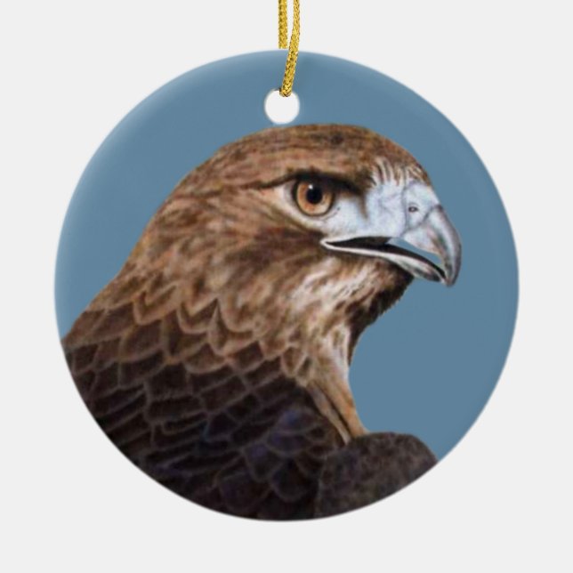 Roter Schwanz-Hawk-Ornament Keramik Ornament (Vorne)
