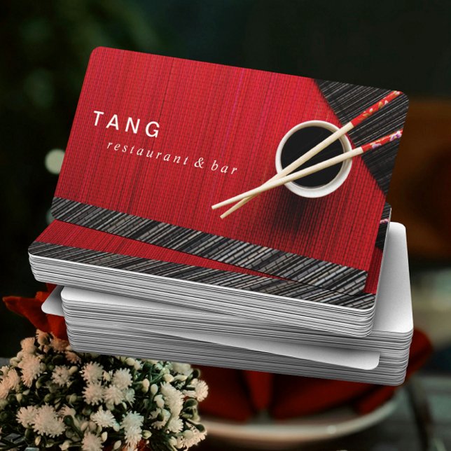 Roter schwarzer chinesischer asiatischer visitenkarte (Von Creator hochgeladen)