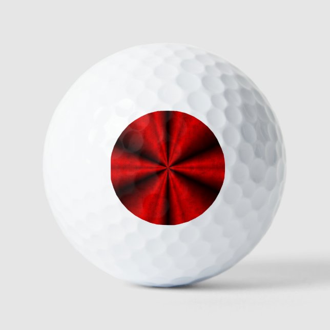 Roter schwarzer Regenbogen in Elefantenhaut-Leder- Golfball (Vorderseite)