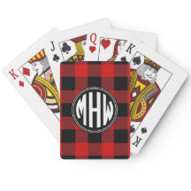 Roter schwarzer Wt-Kreis-Monogramm Büffelkariert D
