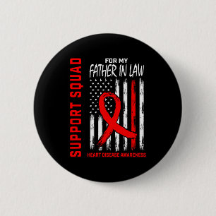 Roter Schwiegervater-Herzkrankheit-Bewusstseinsfla Button