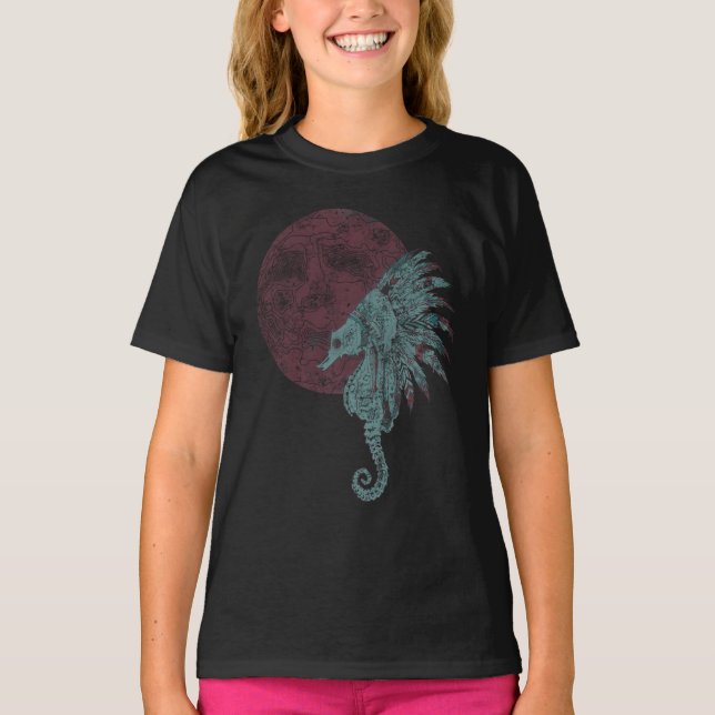 Roter Seepferd T-Shirt (Vorderseite)