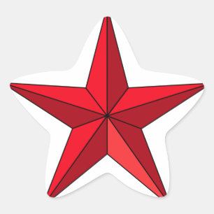 Roter Seestern Stern-Aufkleber