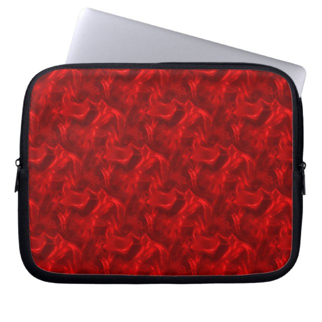 Roter Seideneffekt Laptopschutzhülle (Vorderseite)