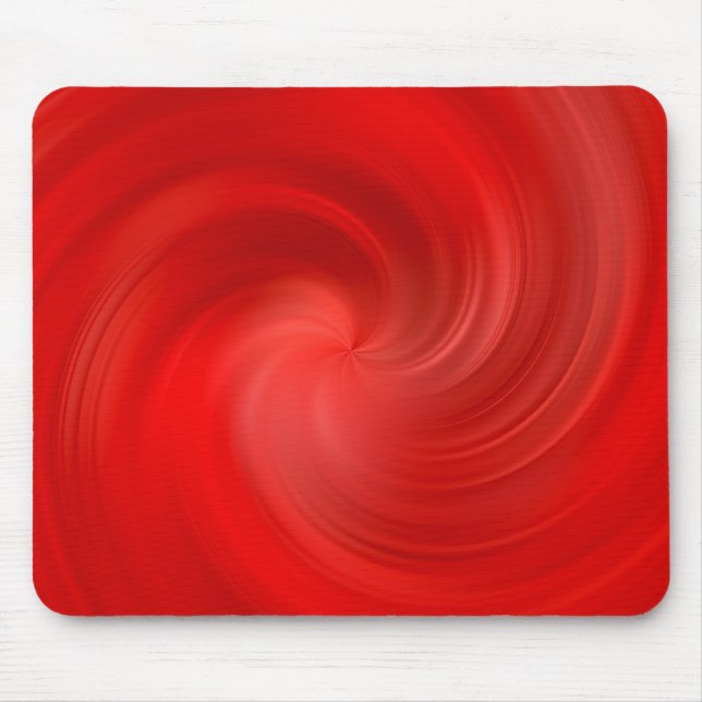 roter seidiger Strudel Mousepad (Vorne)