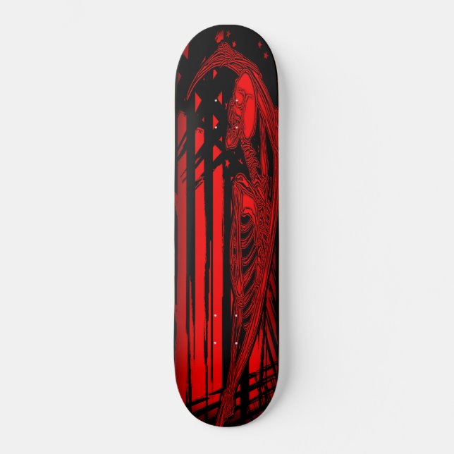 Roter Sensenmann Skateboard (Vorderseite)