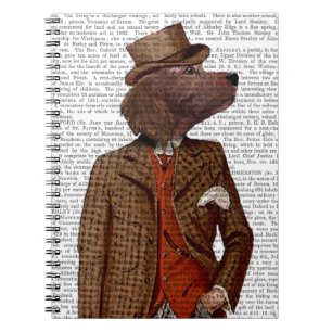 Roter Setzer-Reiter-Porträt Notizblock