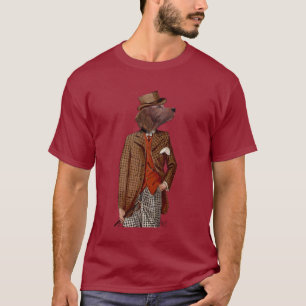 Roter Setzer-Reiter-Porträt T-Shirt