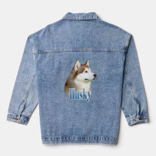 Roter Siberian Husky Name Jeansjacke