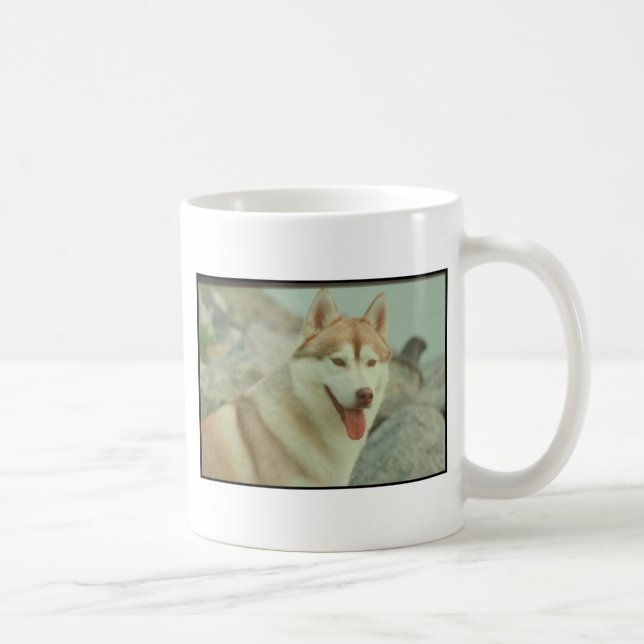 Roter sibirischer Husky Kaffeetasse (Rechts)