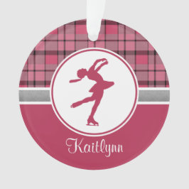 Roter Skaten-Schatz-karierte Verzierung Ornament